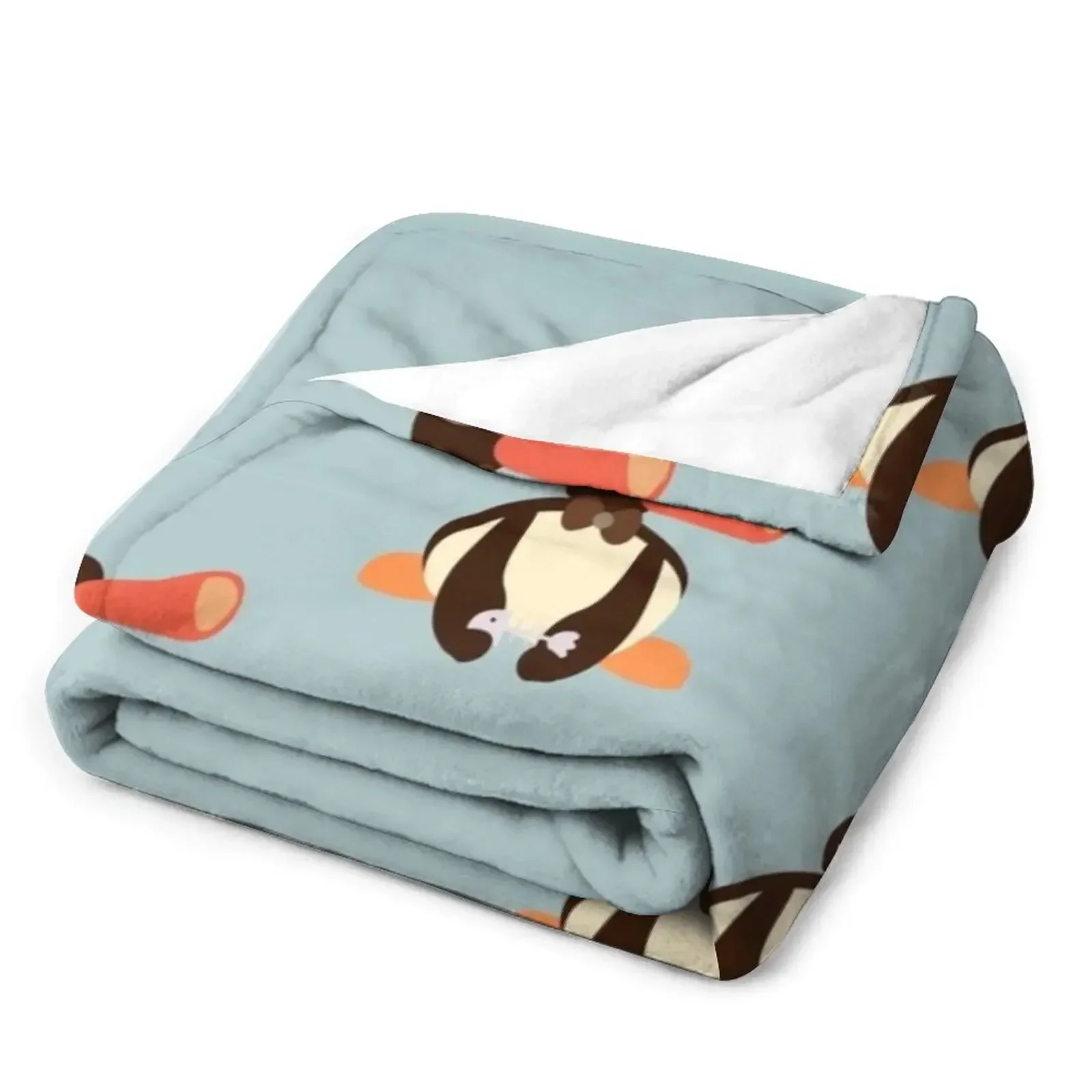 Одеяло в клетку с рисунком кости и бабочки