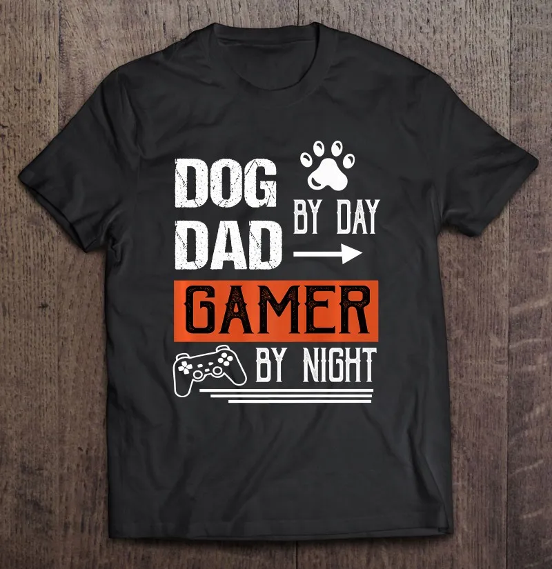 

Мужские футболки премиум класса с изображением собаки, папы по дню игры ночью, отца, отца, мужские футболки, топы, футболки с принтом, Мужская...