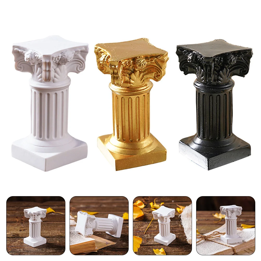 

Column Roman Holder Pillar Greek Vintage Holders Decor Candlestick Home Columns Stand Mini Resin Taper Statue Cake Desktop