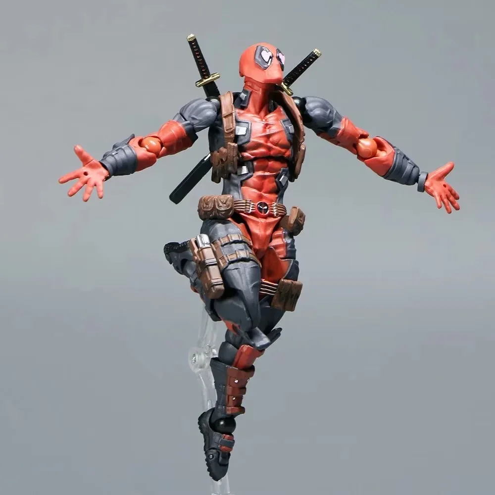 

New 2.0 Marvel 15cm X-MAN DeadPool AMAZING YAMAGUCHI BJD Joints Moveable Action Figure Model Toys