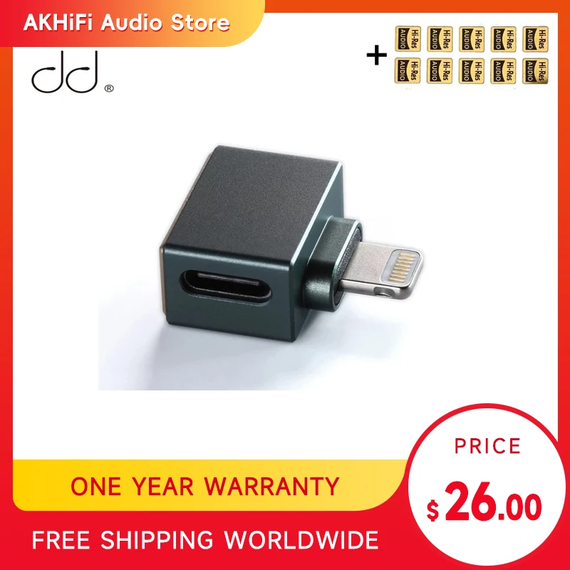 

DD ddHiFi TC28i Light-ning Male to Type-C Female OTG Adapter Decoding Cables For iOS Devices and USB-C Earphones