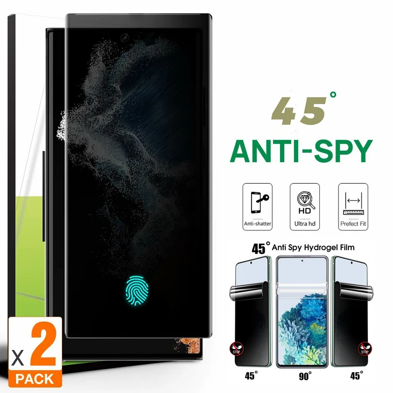 

1/2Pcs Anti Spy Hydrogel Film for Samsung Galaxy S22 S21 S20 Plus Note 20 Ultra Note10 S10 Plus S20 FE Privacy Screen Protector