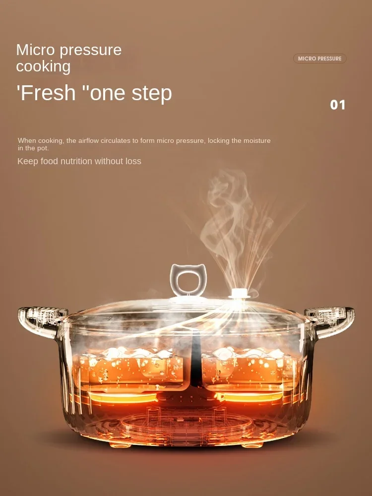 220V Modong Electric Hot Pot Yin-Yang 2-Flavor Multifunctional Cooker with Large Capacity for Family Use