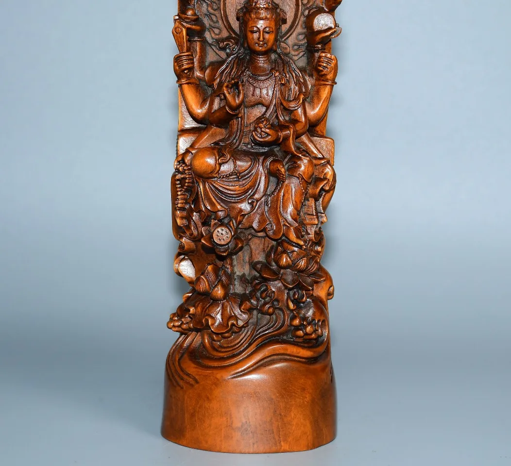 Коллекция тибетских храмов 7 дюймов старый Боксвуд шесть армированных