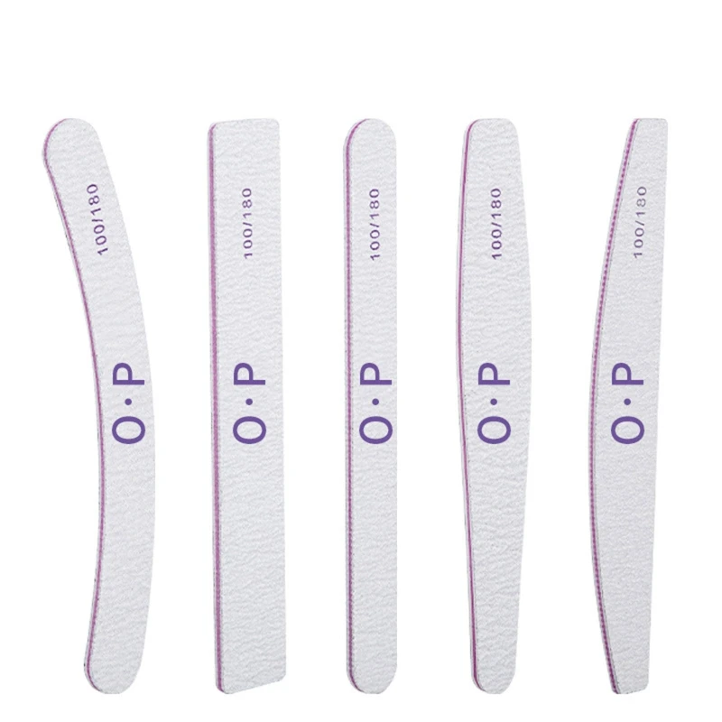 

Professional Nail File Sandpaper Strong Thick Nails Files Buffer for Manicure Sanding Half Moon Lime Tools 100/180 Drop Shipping