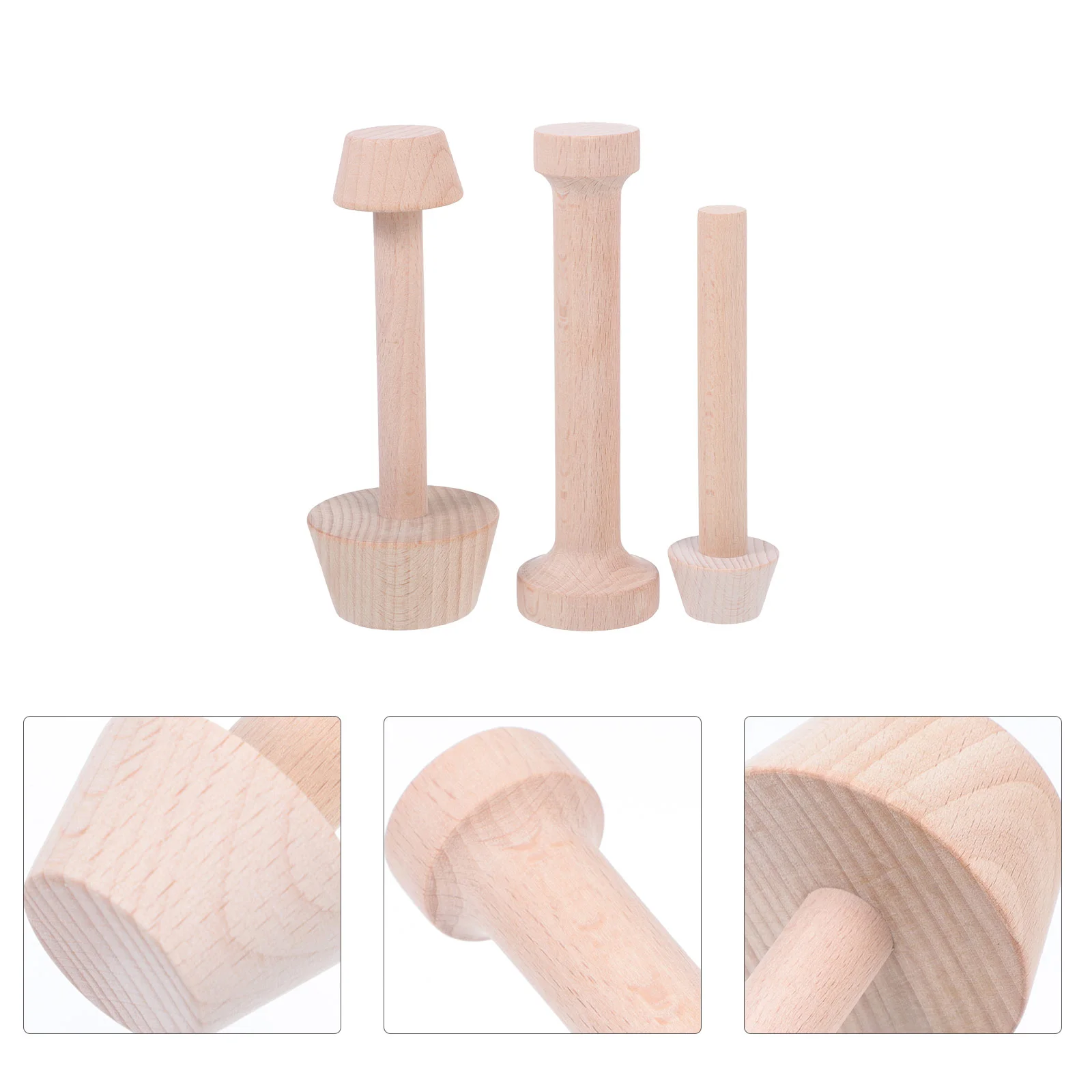 

3PCS Wood Egg Tart Molds Durable Reusable Nonstick Tart Pastry Tamper Egg Tart Mould Egg Tarts Tamper