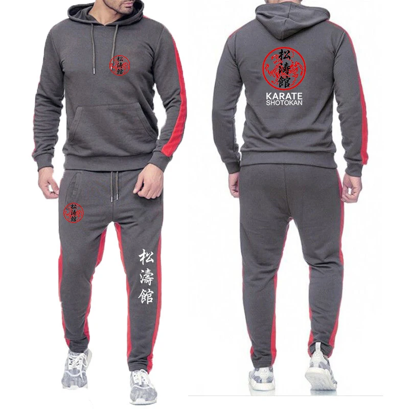 

Shotokan Karate Bujinkan Dojo 2023 Men's New Solid Color Tracksuit Hoodies + Sweatpants Casual Harajuku Cotton Comfortable Suit