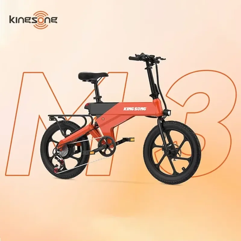 Фото Электровелосипед Kingsong 350W M3 2026 года, 48В 7.8Ач, со съемной батареей, скорость до 35 км/ч, шины 20''*2.215, 7 скоростей, с двойными дисковыми тормозами №1