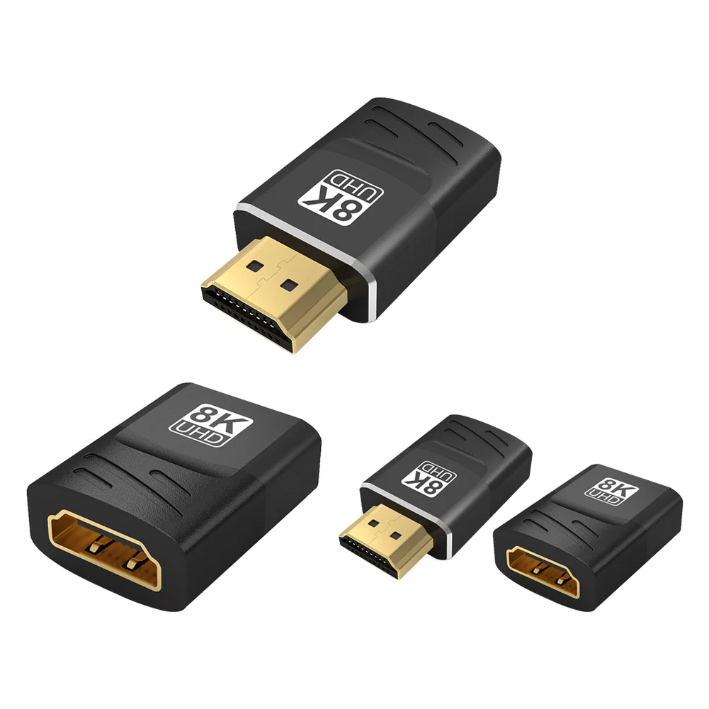 

1/2 шт. Кабельный адаптер 8K HD Dynamic HDMI-совместимый с HDMI-разъемом совместимый с телевидением