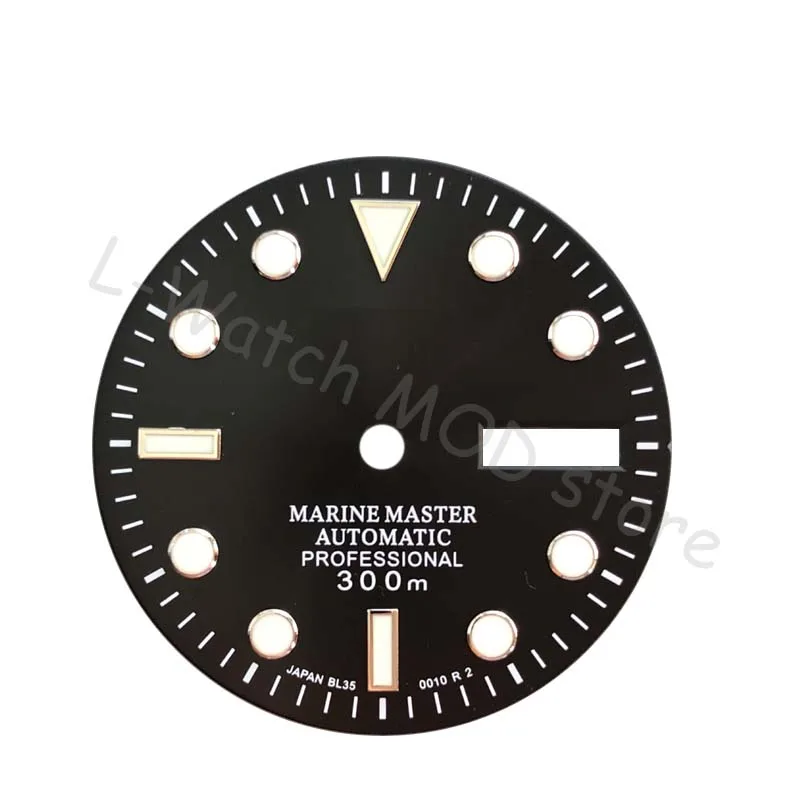 

Black dial day date for NH36 movement diving 300mm watch refitted with Japanese C3 luminous for skx007 NH35/36/4R36/7