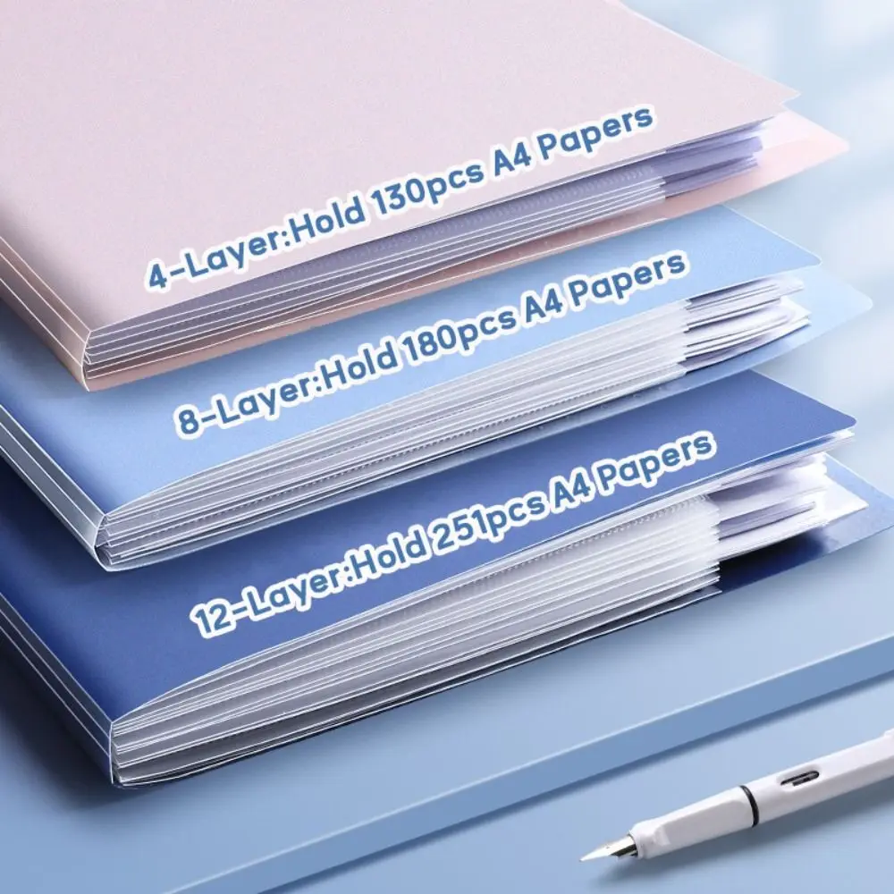 Папка для файлов формата А4 4/8/12 карманов папка хранения тестовой бумаги