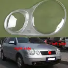 Для Volkswagen VW Polo 2002 2003 2004 2005, корпус фары, прозрачный абажур, фары, абажур, крышка объектива, передняя фара