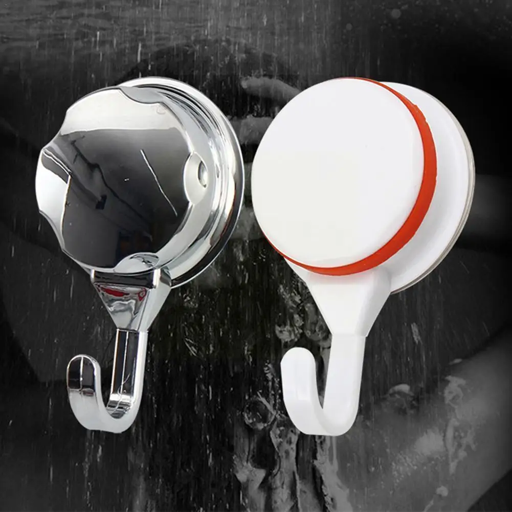 

1pc Chromed Suction Cup Hooks Bathroom Kitchen Removeable Hooks Organizer Wall Cup Vacuum Mounted Hook Suction Towel T3y4