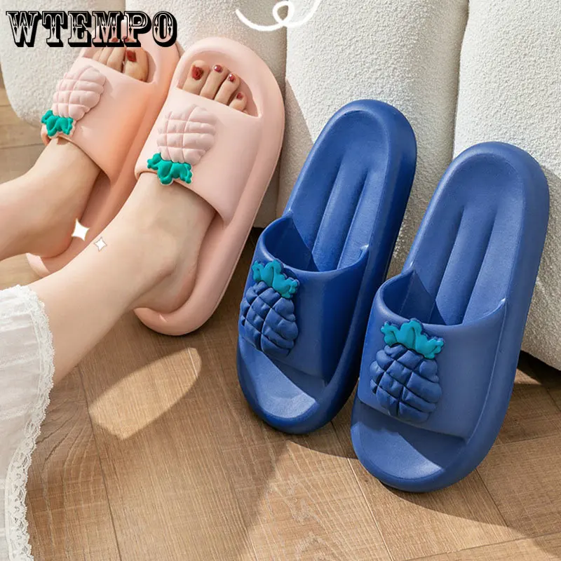 WTEMPO Fashion Woman Slippers Non-slip Sandals Summer Slide Shoes EVA Outdoor Beach Soft Thick Platform Flip Flops Dropshipping