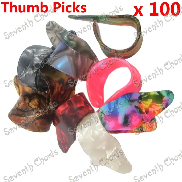 

100 шт., разноцветные целлулоидные гитарные медиаторы