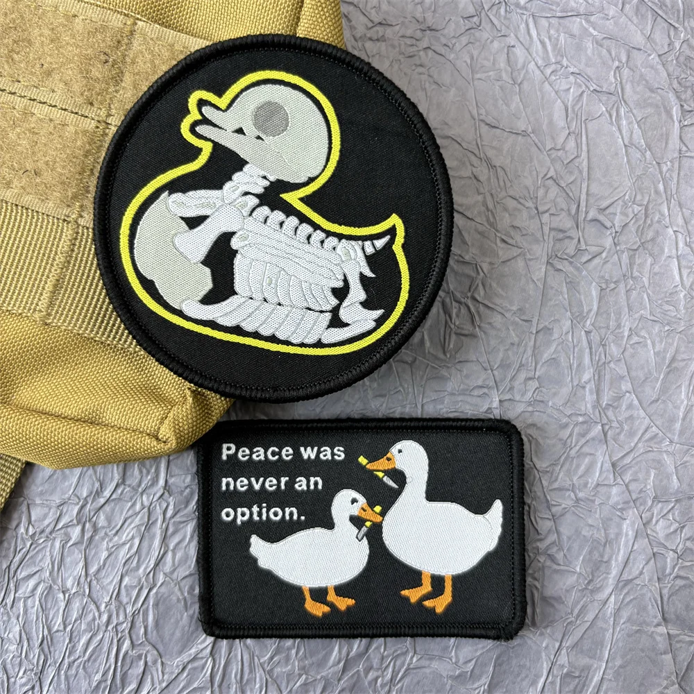 Забавные наклейки на одежду с изображением утки из мультфильма милые нашивки для