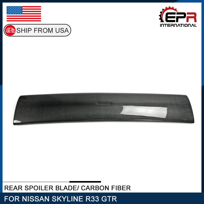 

US Warehouse For Nissan Skyline R33 GTR Carbon Fiber OEM Rear Spoiler Blade Fibre Trunk Wing Car Accessories Repalcement Part