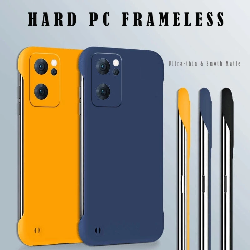 

Frameless Candy Color Matte Hard PC Phone Case For OPPO Realme GT Master Explore GT Neo 2 3 2T 3T XT X2 Pro Protective Cover
