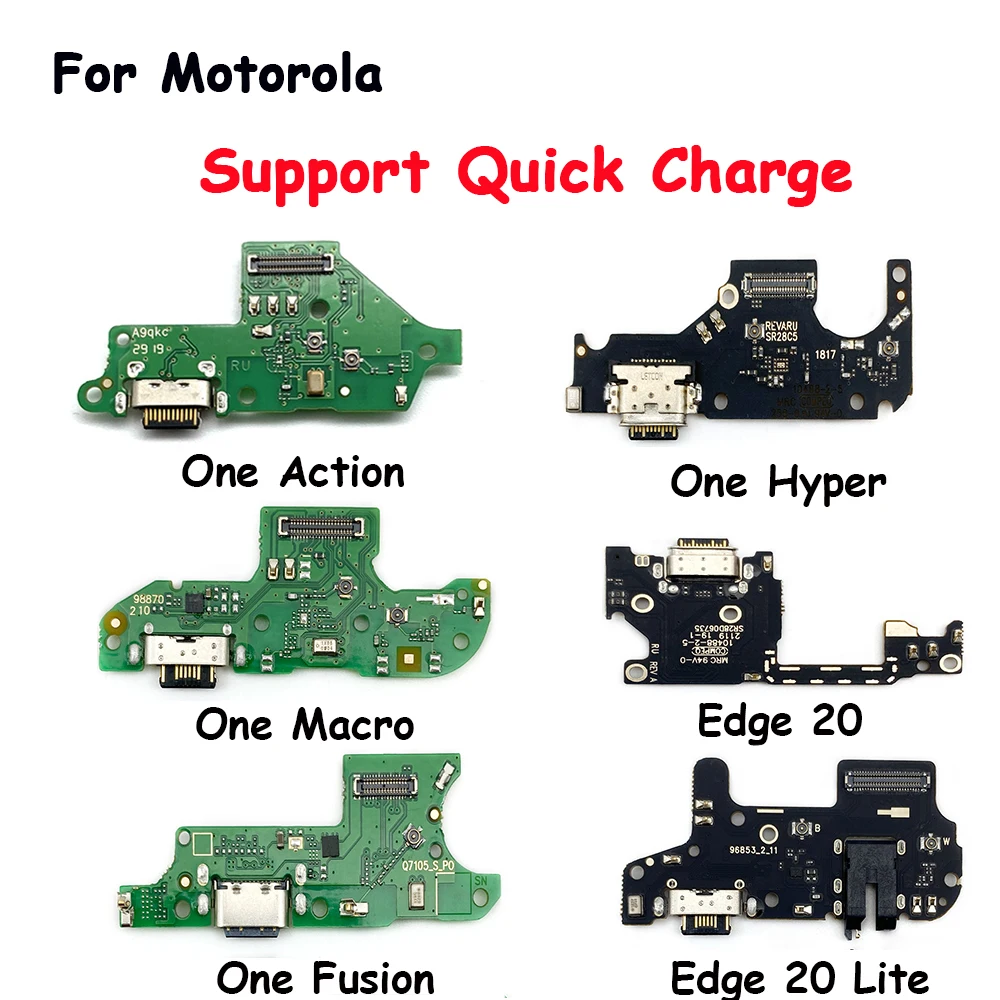 

1pcs Dock Connector Charging Charger Port Board For Motorola Moto One Fusion Plus One Macro Hyper Edge 20 Pro USB Flex Cable