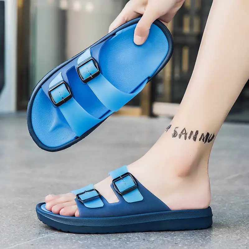

Slipper Soft Men's Leather Flip Flops Luxury Brand High Quality Designer Men's Shoes No-Leather Casual Men's Sneakers Tennis