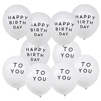 white latex balloon printed happy birthday latex balloons widely used festive beautiful balloons for birthday party