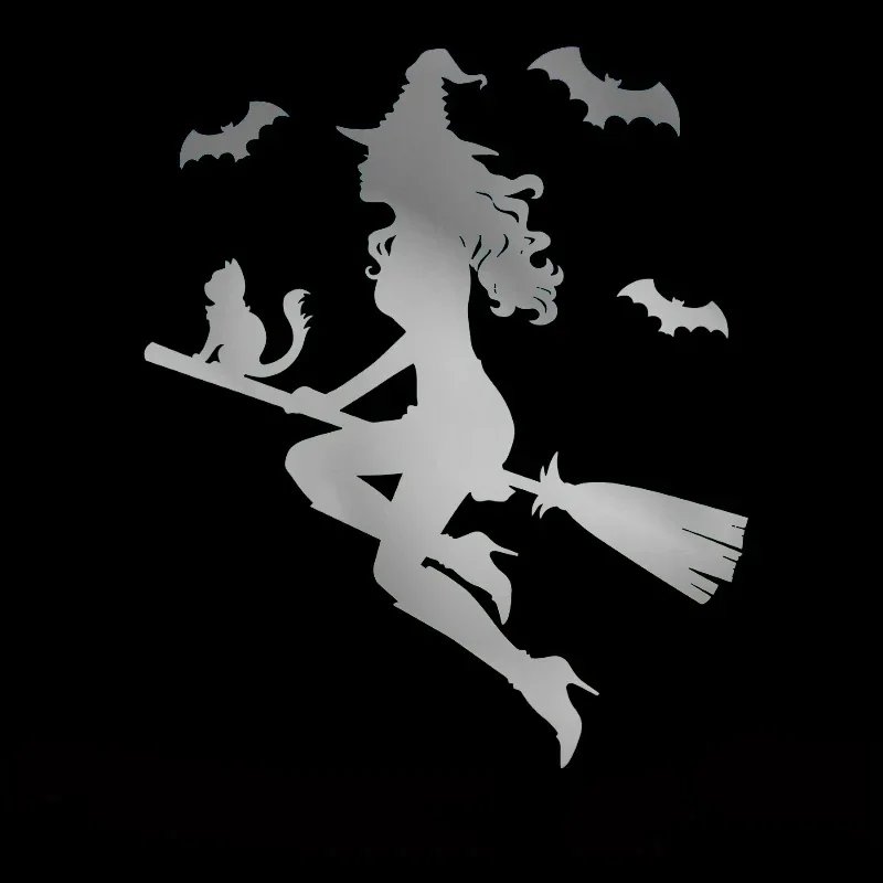 

Наклейки 15 см, наклейки с внешними частями ведьмы для автомобиля, индивидуальные, ПВХ солнцезащитные и водонепроницаемые наклейки