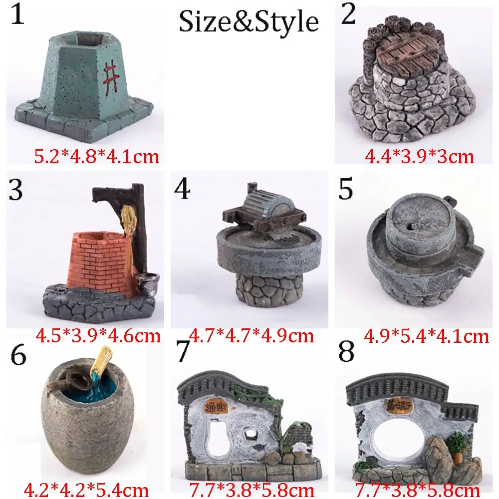 Мини-1 шт. Tradiational DIY ремесла бонсай Декор фигурки модель дома сцена статуя