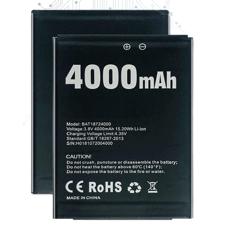 

Original Kikiss BAT18724000 4000mAh Battery For Doogee X70 X 70 Bateria Batteries