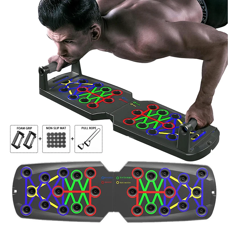 

Men's Equipment for Weight Support Exercise At Home Gym Push Up Board Excercise Abs Fitness Equipment Abdominal Bar Dumbbells