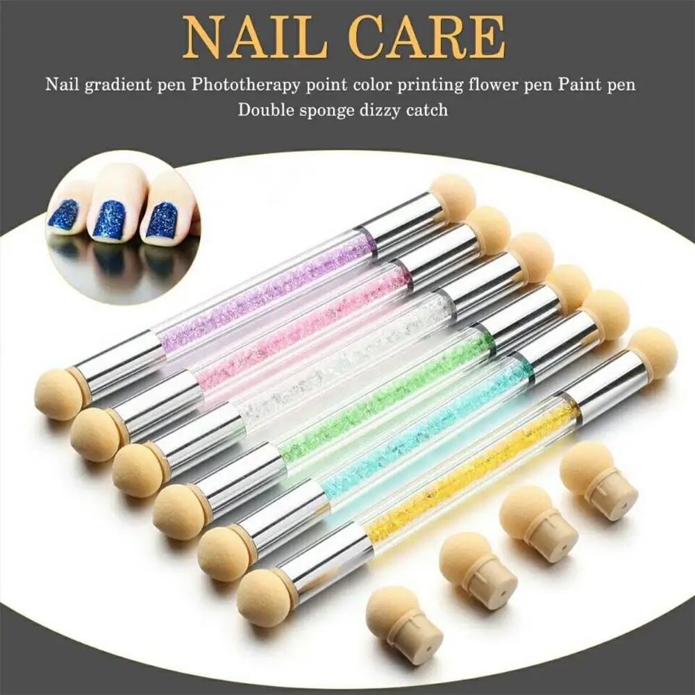 

Manicure Brushes Nail Art Brush Sponge Set Glitter Gel Polish Painting Gradient Rhinestone Pen Scraper Nail Design Tool