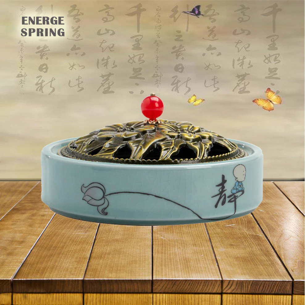 Керамическая катушка для комаров Ge печи курильница благовоний с полым покрытием