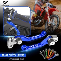 motorbike levers dt125 2006 motorcycle accessories aluminum pivot dirt bike brake clutch handles for yamaha dt125 dt 125 2006