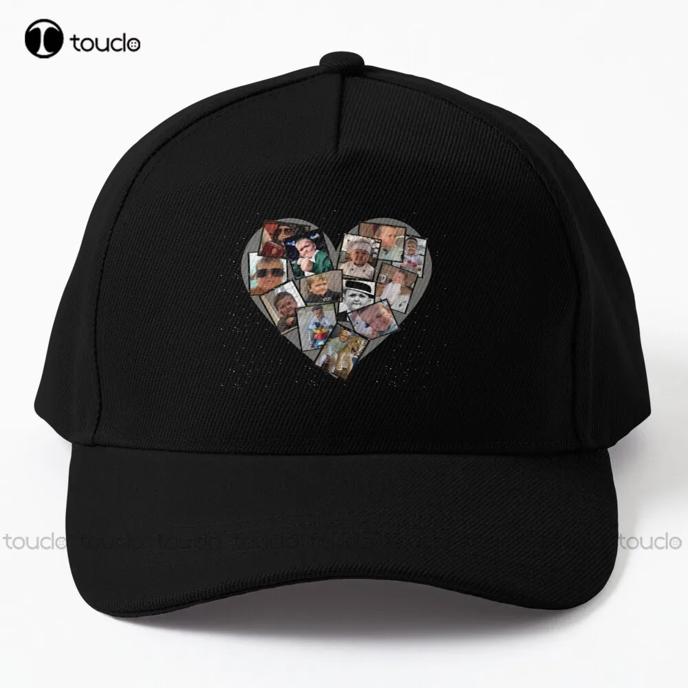 

Hasbulla Heart Collage Baseball Cap Cute Hats Cotton Denim Caps Hip Hop Trucker Hats Outdoor Simple Vintag Visor Casual Caps