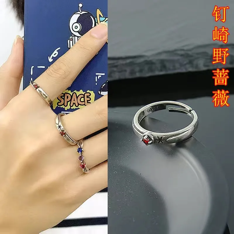 

Anime Jujutsu Kaisen Itadori Yuji Fushiguro Megumi Kugisaki Nobara Gojo Satoru Cos Accessories Jewelry Ring Gift