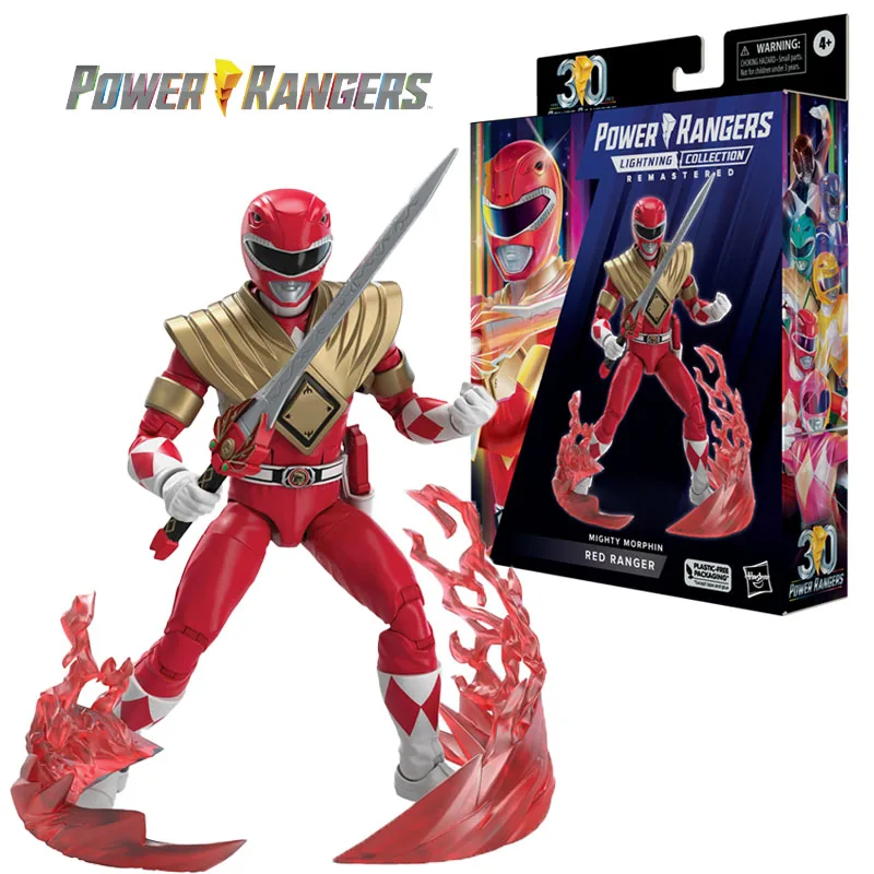 

Коллекция Hasbro Power Ranger с молнией, переоснащенный могучим морфином, Красный Рейнджер, модель 6 дюймов, Подарочная игрушка, поставляется в течение 200 дней