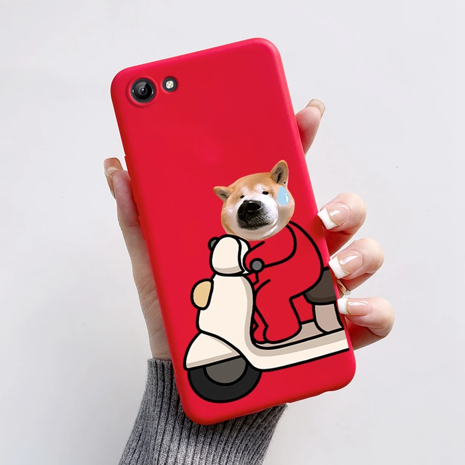 Защитная задняя крышка для vivo Y81 с прямыми краями уникальный модный милый