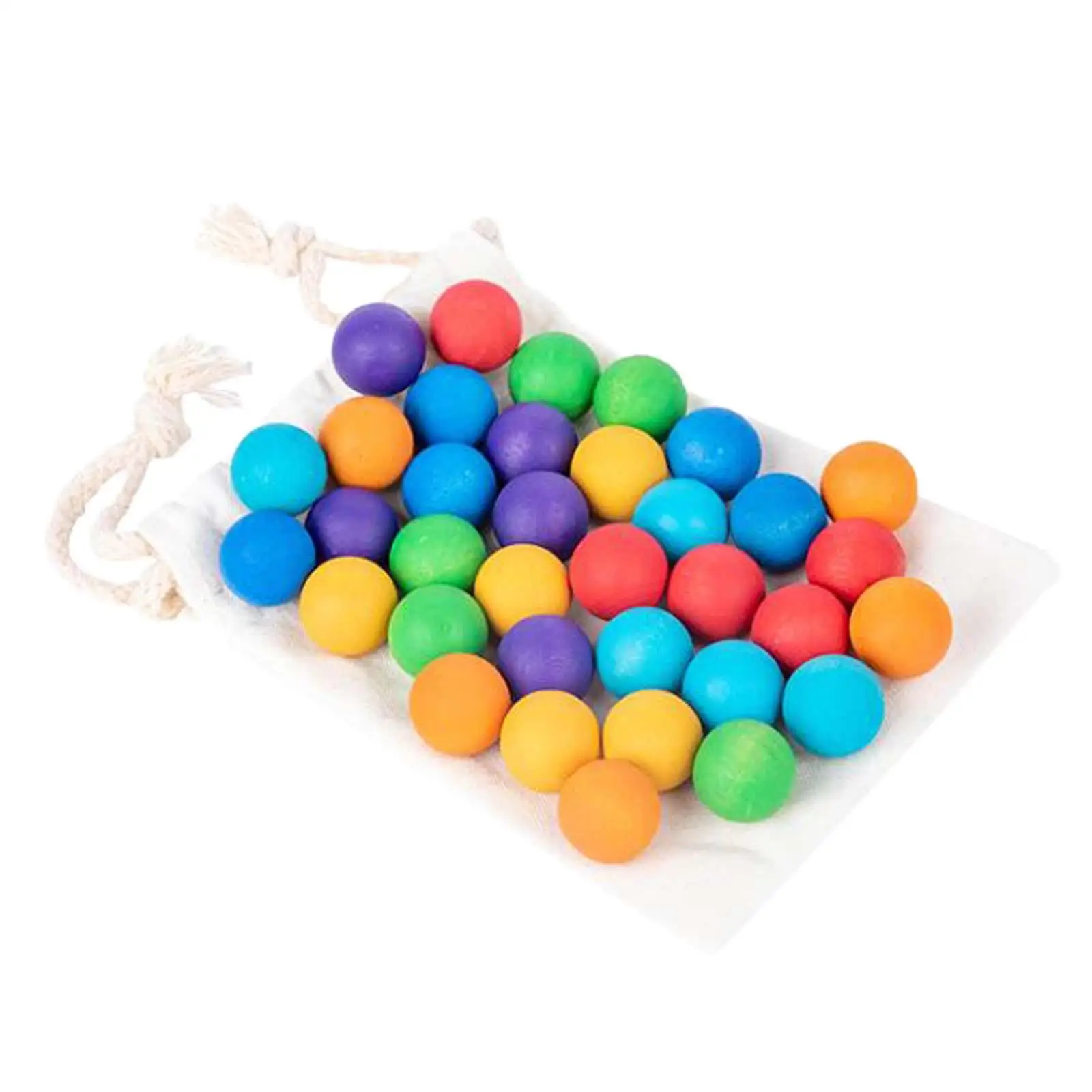 

35x Montessori Rainbow Balls Inspire Curiosity Birthday Gifts Color Recognition Color Sorting Toys for Age 3 4 5 6 Children