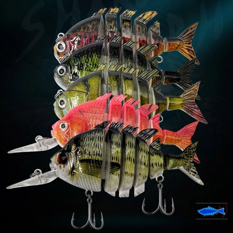 5 шт. многосоставные приманки для плавания имитация рыбы тилапии искусственные