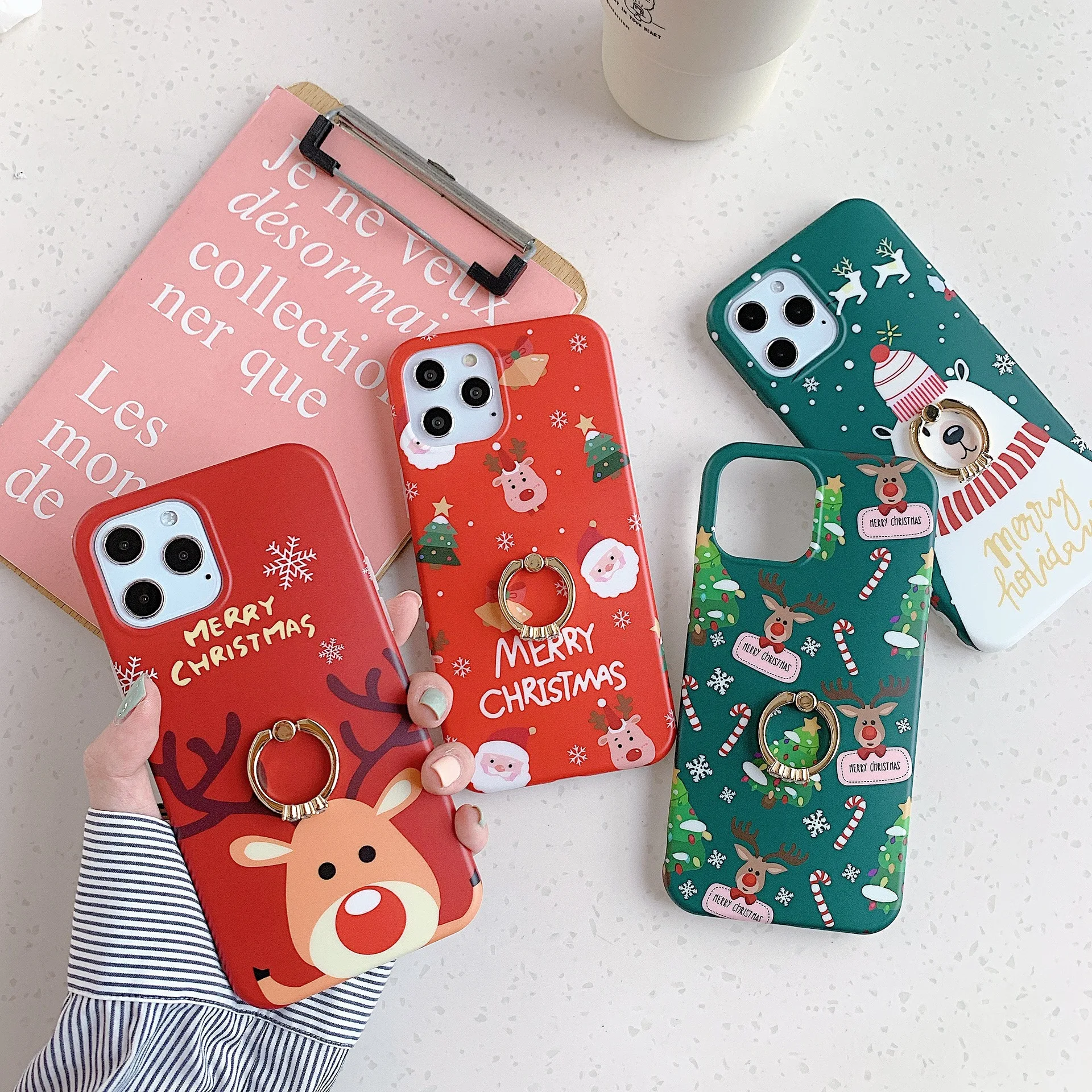 

Christmas Elk Phone Case for IPhone12 Anti-fall 11pro Soft 8plus Protective Case Xr Xmax Holiday Gift