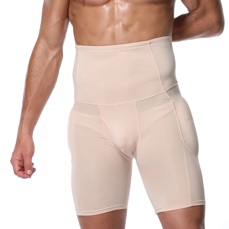 Men Bodysuits Mesh Boxer Buttocks Lifter Enlarge Butt Push Up Pad Underpants Penis Pouch Panties Sexy Padded Underwear Shapewear