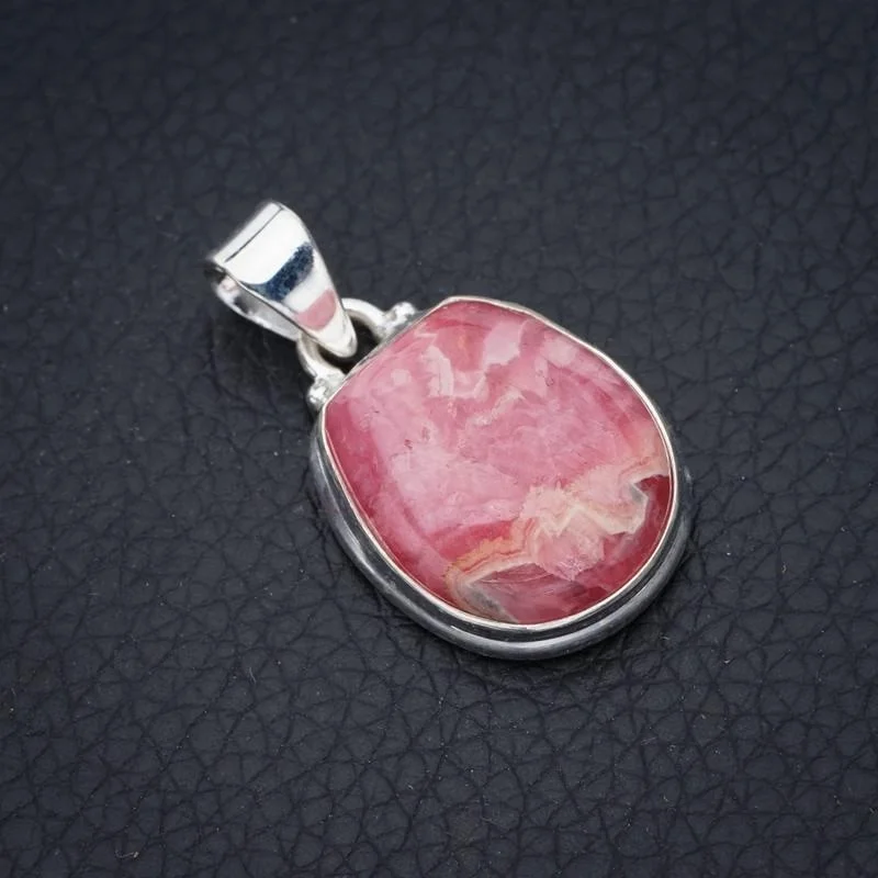 

StarGems Rhodochrosite Handmade 925 Sterling Silver Pendant 1.25" F4978