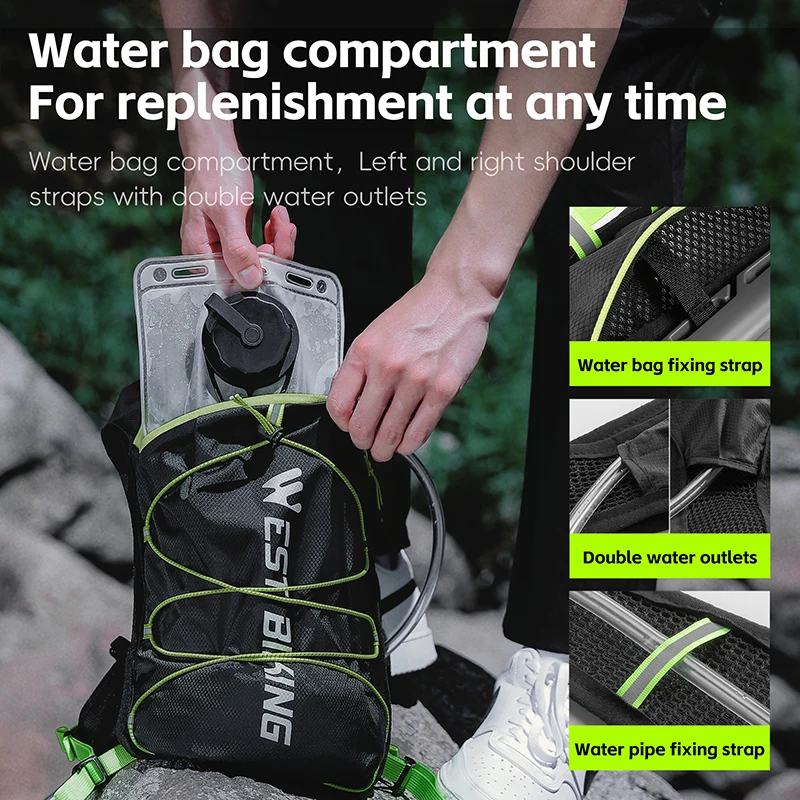 WEST BIKING велосипедный рюкзак портативный вместительный водный уличный спортивный