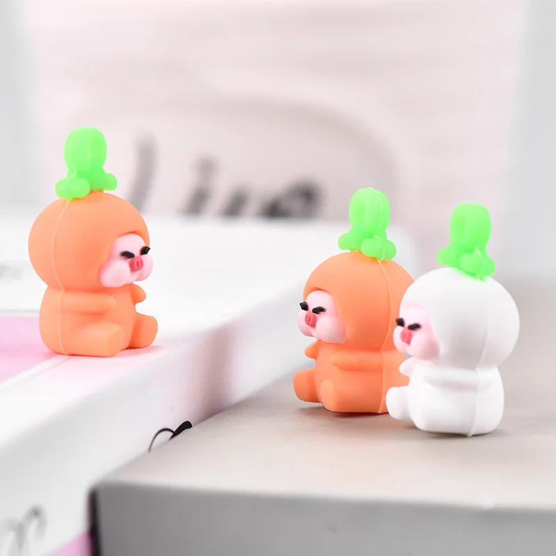 10 шт./лот симпатичная свинка ПВХ мягкие резиновые Подвески Мультяшные животные