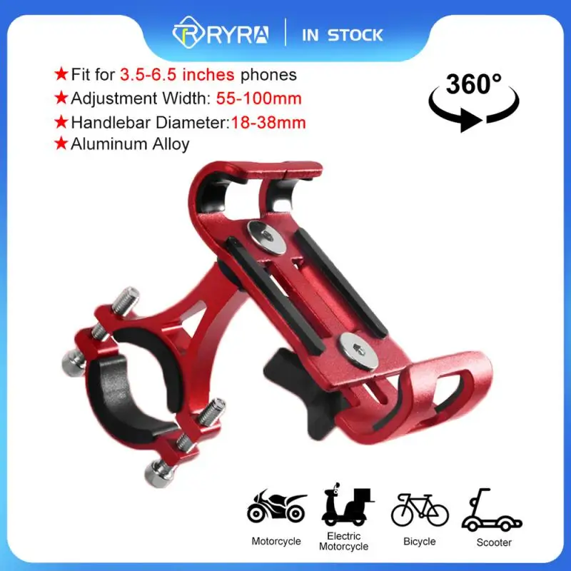 

RYRA Metal Bicycle Phone Holder Universal Bike Motorcycle Handlebar Anti-slip Stand Mount Phone Bracket For All Smartphones