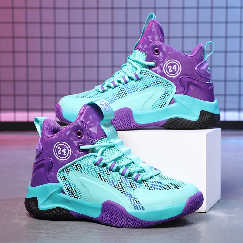 2022 New Boys Basketball Shoes for Kids Sneakers Thick Sole Non-slip Children Sports Shoes Child Boy Girl Footwear Basket Enfant