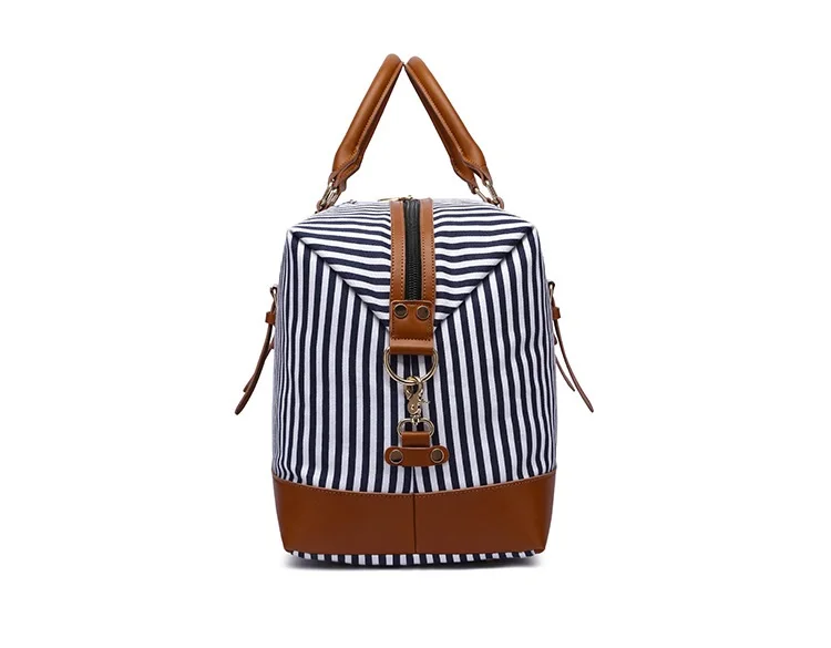 New Striped Hand-held Crossbody Travel Bag Large-capacity Fashion Travel Bag