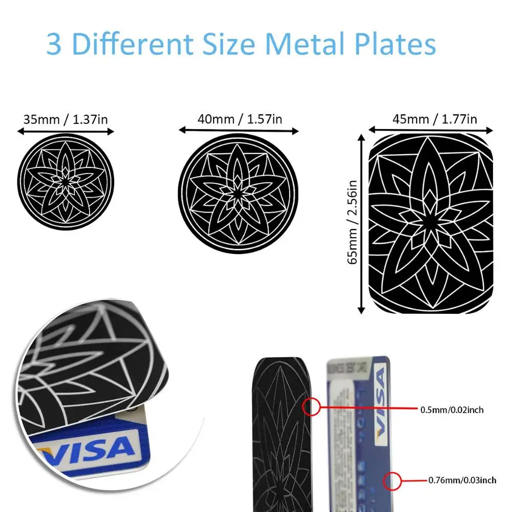Universal Metal Plate For Magnetic Car Phone Holder Stand Thin Sticker Disk Magnet Platte Iron Sheets For Car Mount Smartphone