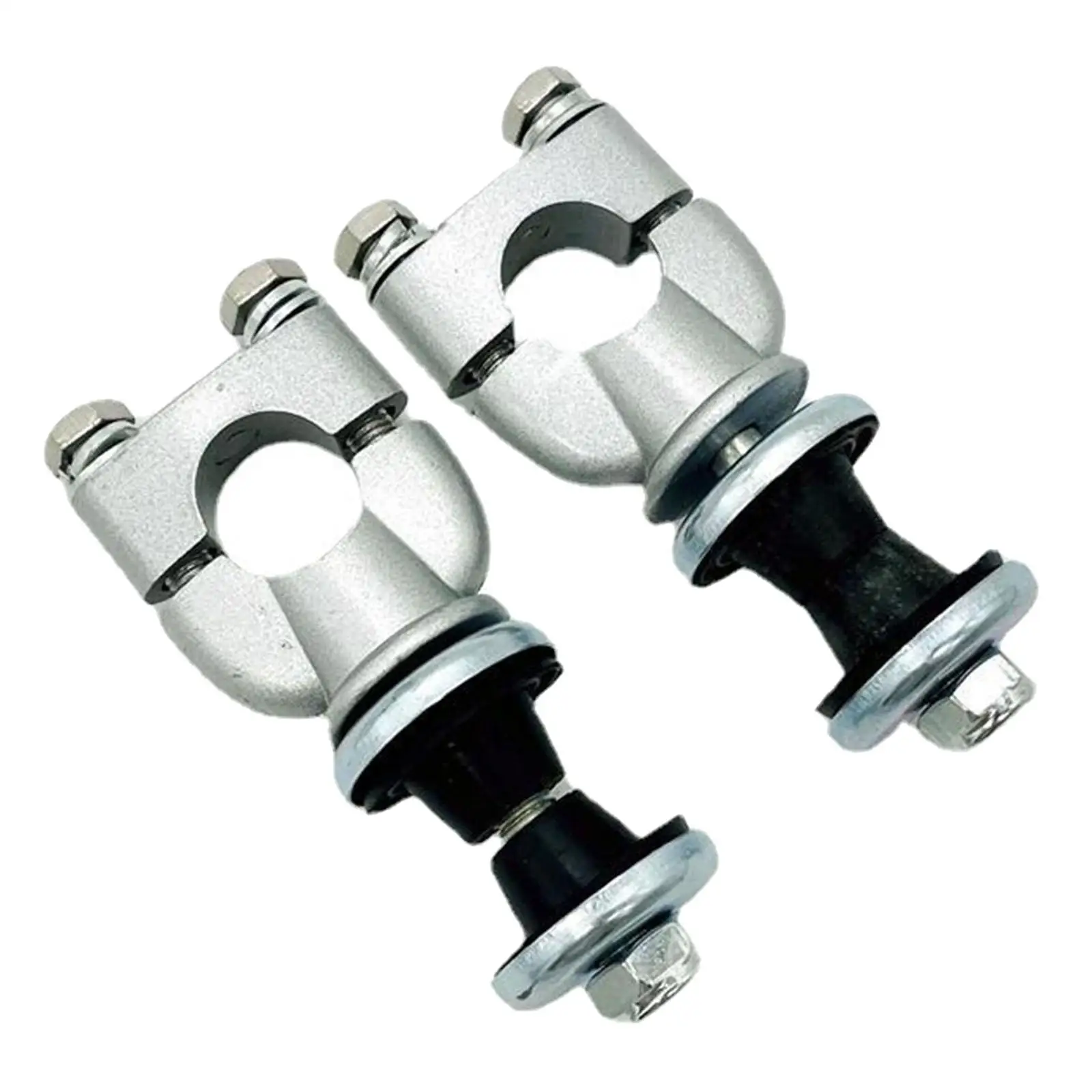 

2 Motorcycle Handlebar Risers Clamp 7/8" 22mm for Dirt Bikes Silver