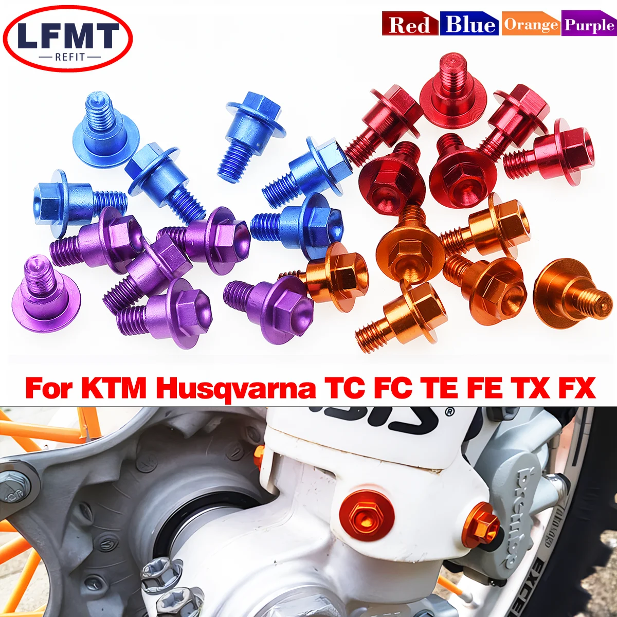 Мотоциклетный болт M6 * 12 для защиты передней вилки KTM SX SXF XC XCF EXC EXCF XCW XCFW 125 150 250 300 350