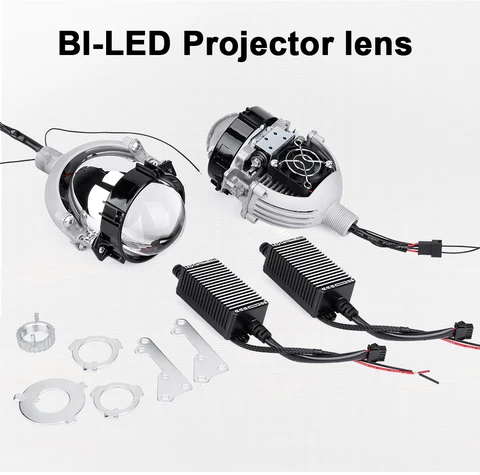 Carlitek 2 шт. би-светодиодные линзы для проектора H1 лампа 9005 9006 H4 H7 светодиодные лампы для фар автомобильный Стайлинг Модернизация Hi/Lo Beam Lens SA